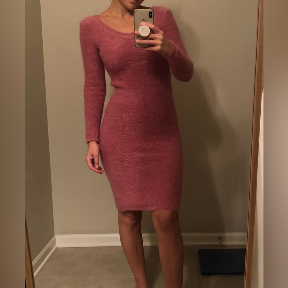 New Rapsodia In Nero Pink Mohair Dress Size M